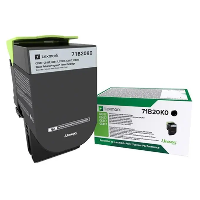 КАСЕТА ЗА LEXMARK CX317/CX417/CX517/CS317/CS417/CS517 Series - Black - Return program cartridge - PN 71B20K0