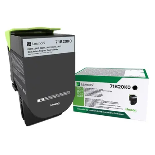 CARTUȘ PENTRU LEXMARK CX317/CX417/CX517/CS317/CS417/CS517 Series - Negru - Cartuș program de returnare - PN 71B20K0 - 1
