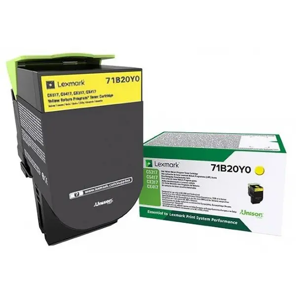КАСЕТА ЗА LEXMARK CX317/CX417/CX517/CS317/CS417/CS517 Series - Yellow - Return program cartridge - PN 71B20Y0