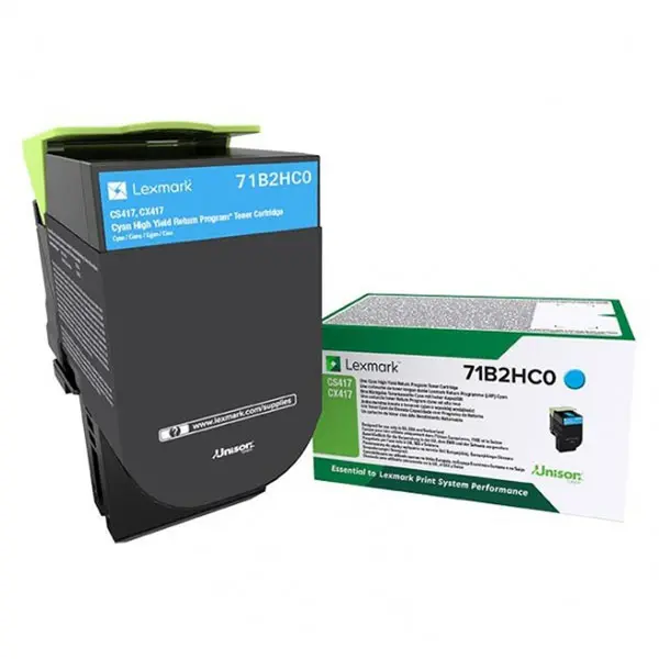 КАСЕТА ЗА LEXMARK CS417dn/CX417dn/CS517/CX517 - Cyan - HIGH CAPACITY - Return program cartridge - PN 71B2HC0