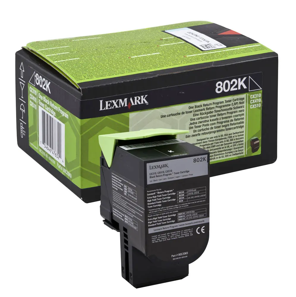 КАСЕТА ЗА LEXMARK CX 310/410/510 - Black - Return program cartridge - /802K/ - PN 80C20K0