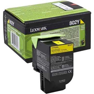 КАСЕТА ЗА LEXMARK CX310/CX410/CX510 - Yellow - Return program cartridge - /802Y/ - PN 80C20Y0