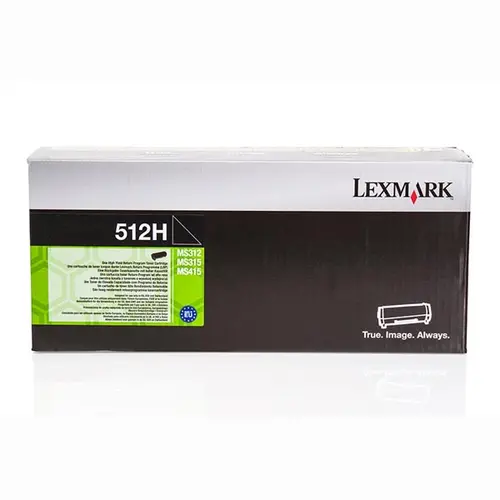 Cartuș pentru LEXMARK MS312dn/MS415dn - Negru - CAPACITATE MARE - /512H/ - PN 51F2H00 Cartuș pentru LEXMARK MS312dn/MS415dn - Negru - CAPACITATE MARE - /512H/ - PN 51F2H00