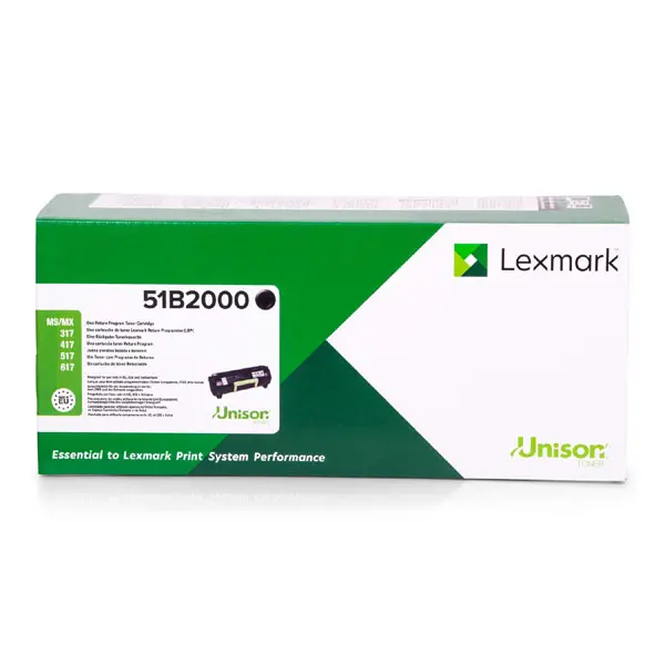 КАСЕТА ЗА LEXMARK MS317DN/MS417DN//MS517DN/MS617DN/MX317DN/MX417DN/MX517DE/MX617DE - Black - PN 51B2000 - image 3