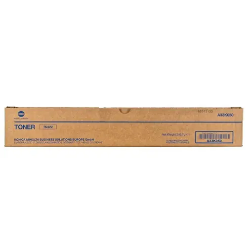 ТОНЕР КАСЕТА ЗА KONICA MINOLTA BIZHUB 224E/284E/364E - Black - TN322 (TN-322) - PN A33K050