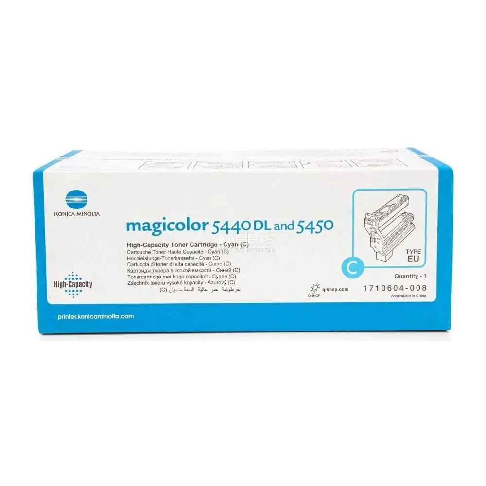 ТОНЕР КАСЕТА ЗА KONICA MINOLTA MC 5440/5450 Series - Cyan - HIGH CAPACITY - PN 1710604008 (1710604-008) / 4539333