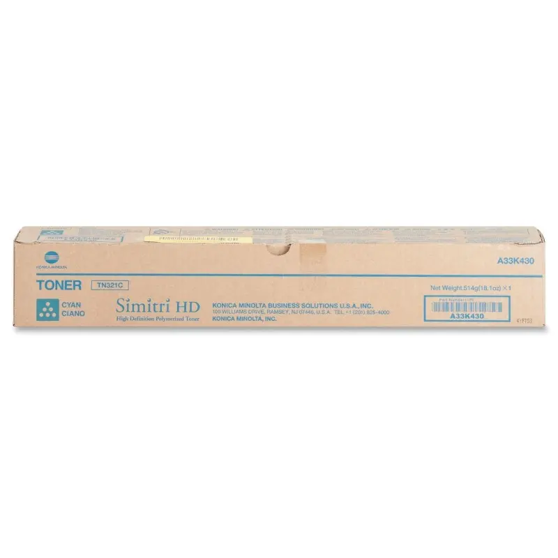 ТОНЕР КАСЕТА ЗА KONICA MINOLTA BIZHUB C224/C284/C364 - Cyan - TN-321C (TN321C) - PN A33K450