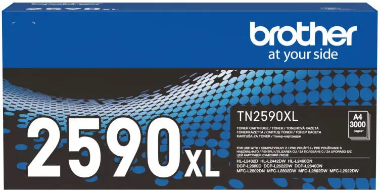 CARTUȘ PENTRU BROTHER HL L2402D/L2442DW/L2445DW/L2447DW/L2460DN/L2865DW - CAPACITATE MARE - Negru - PN TN2590XL (TN-2590XL)