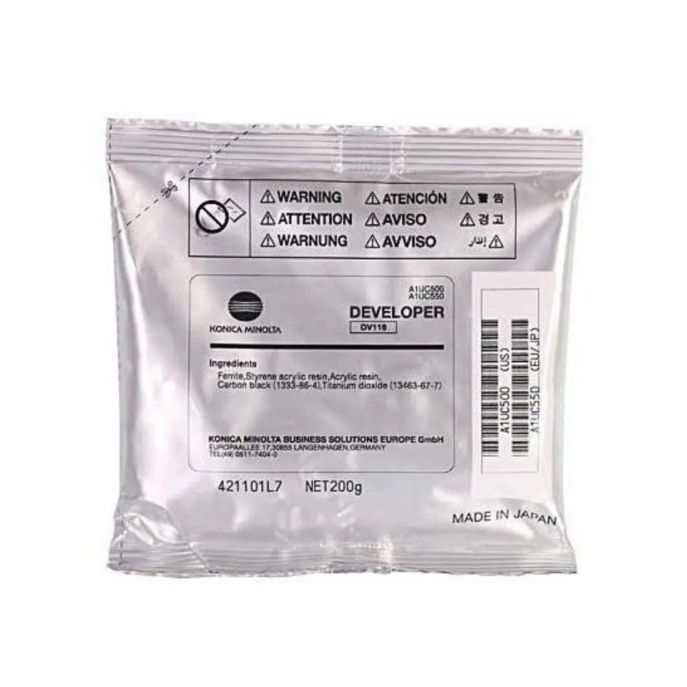 DEVELOPER για KONICA MINOLTA BIZHUB 164/165/195/215 - DV116 (DV-116) - PN A1UC550 / A1UC500