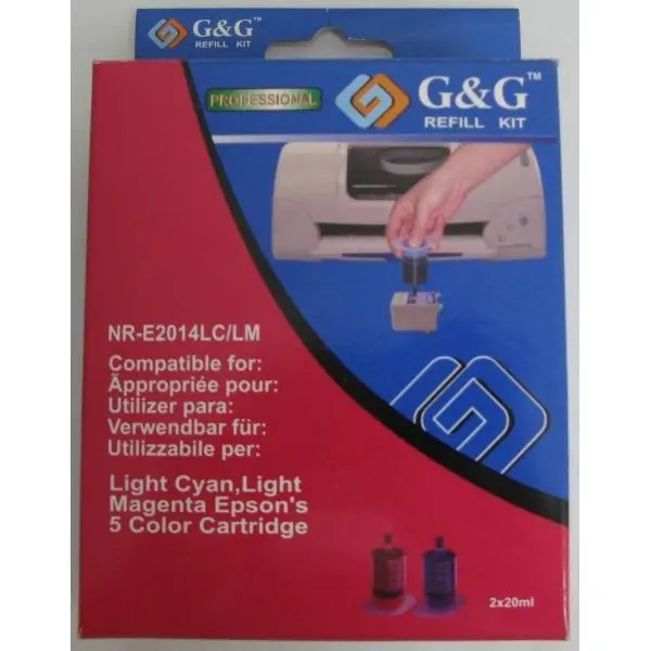 РЕФИЛ ЗА ГЛАВИ ЗА EPSON - Color Cartridge Series - Light Cyan & Light Magenta - OUTLET - PN NR-E2014LC/LM - G&G