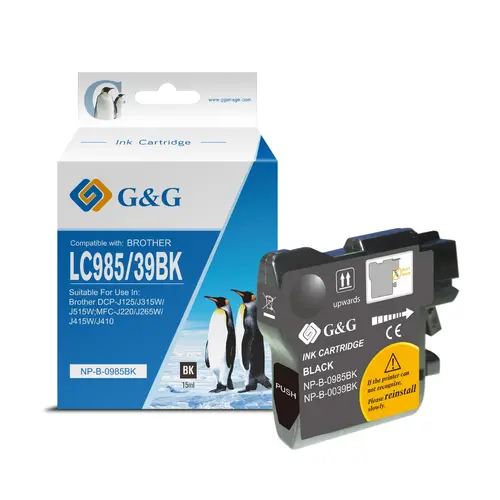 CAP DE IMPRIMARE UNIVERSAL PENTRU BROTHER MFC J220/J265/J410/J415/J615/DCP J315/J515 - Negru - LC985BK (LC-985BK) / LC60BK (LC-60BK) - PN NP-B-0985BK - 1