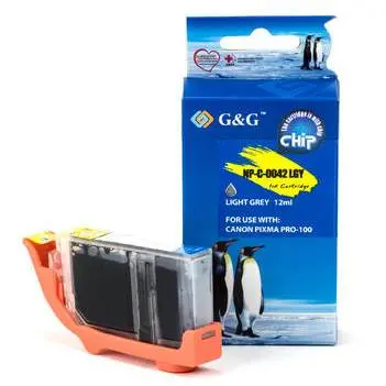 ГЛАВА ЗА CANON PIXMA PRO 100 - Light Grey - ink tank - WITH CHIP / С ЧИП - /42/ - CLI-42LGY (CLI42LGY) - 6391B001 - PN NC-C-0042LGY/C - G&G