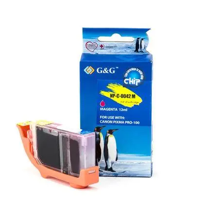 ΚΕΦΑΛΗ ΕΚΤΥΠΩΣΗΣ ΓΙΑ CANON PIXMA PRO 100 - Ματζέντα - δοχείο μελανιού - ΜΕ ΤΣΙΠ - /42/ - CLI-42M (CLI42M) - 6386B001 - PN NC-C-0042M/C - G&G - 1