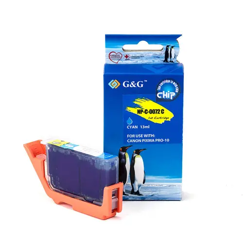 CAP DE PRINTARE PENTRU CANON PIXMA PRO-10 (PRO10) - Cyan - cartuș de cerneală - PGI-72C (PGI72C) - 6404B001 - PN NP-C-0072C/C(PG) - G&G - 1