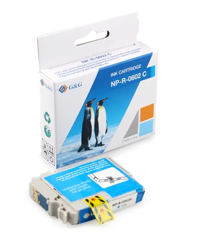 Cap de imprimare pentru EPSON STYLUS PHOTO R 265/360/RX 560/585/685/P 50/PX 650/660/700/710/720/800/810 - Cyan - T0802C - G&G - 1
