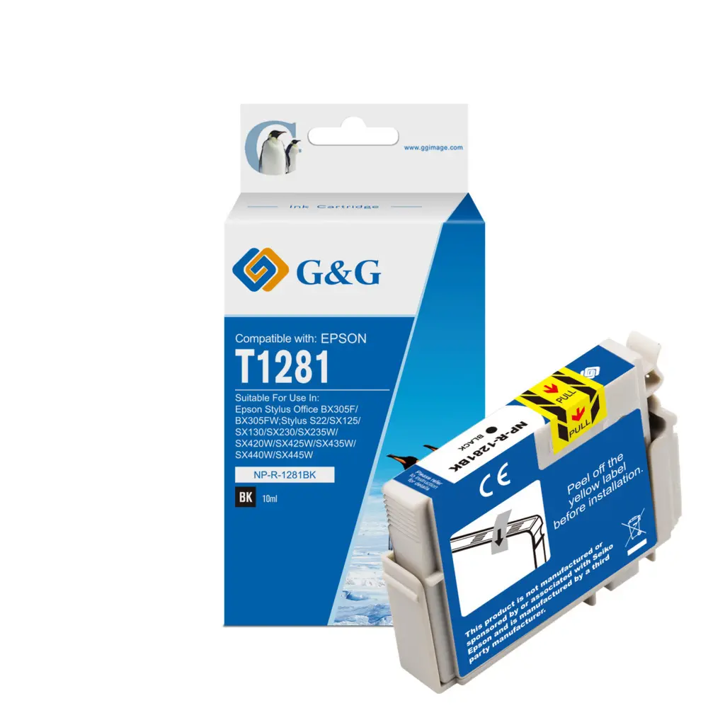 ГЛАВА ЗА Epson Stylus Office BX 305F/305FW/Stylus S22/SX 125/420W/425W - C13T12814011 - Black - T1281BK (P) - G&G