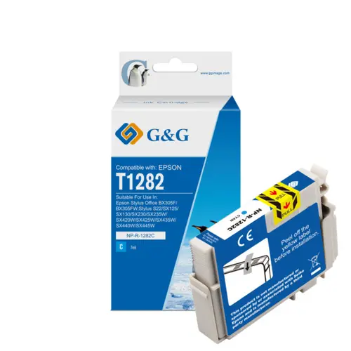 Cap de imprimare pentru Epson Stylus Office BX 305F/305FW/Stylus S 22/SX 125/420W/425W - Cyan - T1282 - G&G - 1
