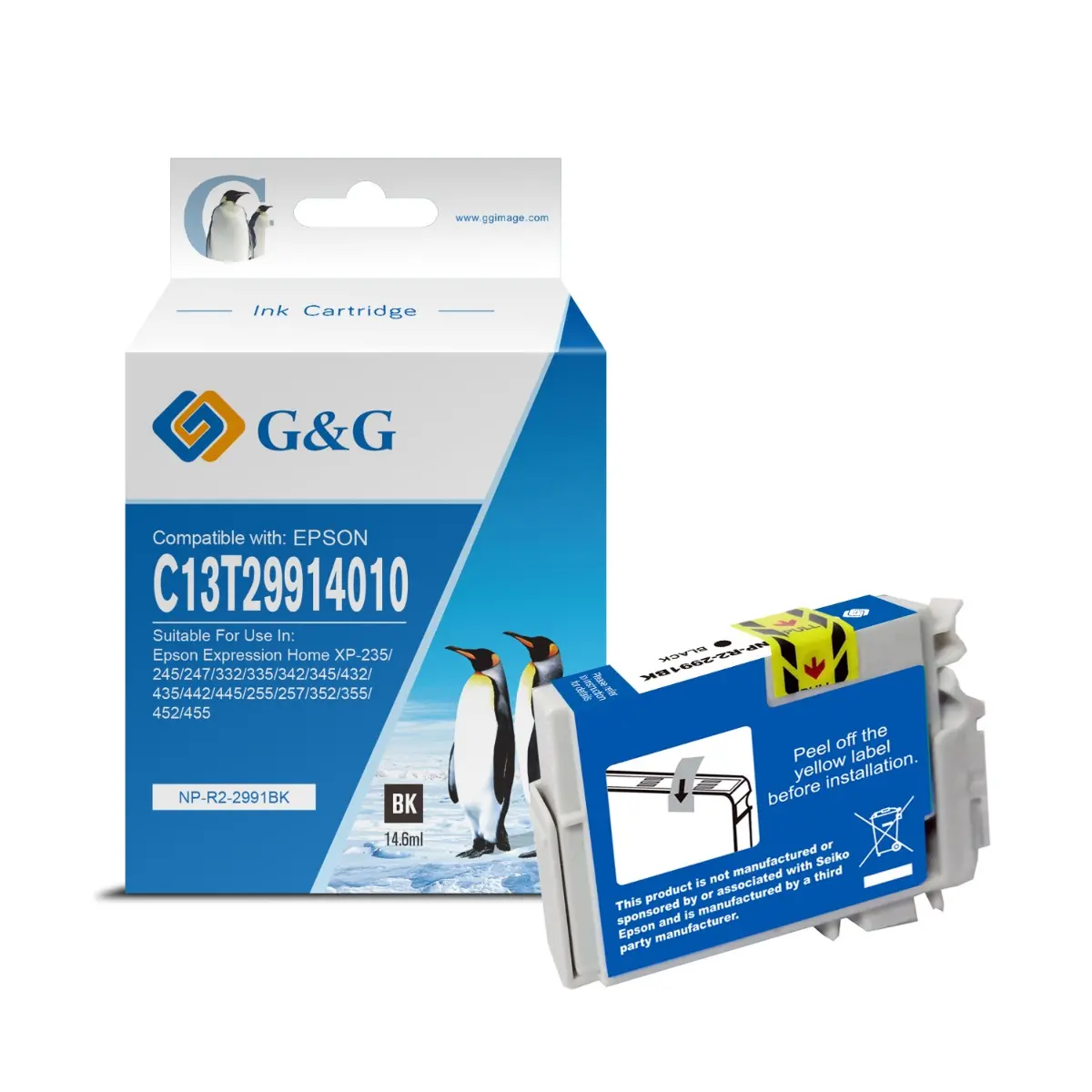 ГЛАВА ЗА EPSON Expression Home XP 235/332/335/432/435 - Black - C13T29914010 - PN NP-R-2991BK(PG) - G&G