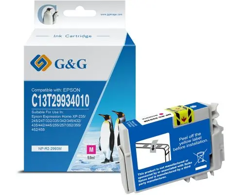 ΚΕΦΑΛΗ ΕΚΤΥΠΩΣΗΣ ΓΙΑ EPSON Expression Home XP 235/332/335/432/435 - Magenta - C13T29934010 - PN NP-R-2993M - G&G - 1