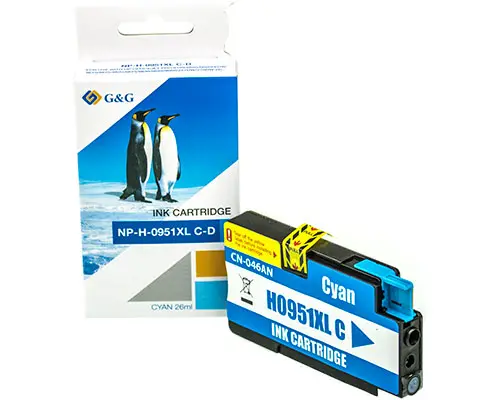 ГЛАВА ЗА HP Officejet Pro 8100/8600 series - HIGH CAPACITY - Cyan - /951XL/ - CN046AE - PN NP-H-0951XLC - G&G 