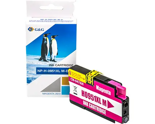 CAP DE IMPRIMARE PENTRU HP Officejet Pro 8100/8600 series - CAPACITATE MARE - Magenta - /951XL/ - CN047AE - PN NP-H-0951XLM - G&G