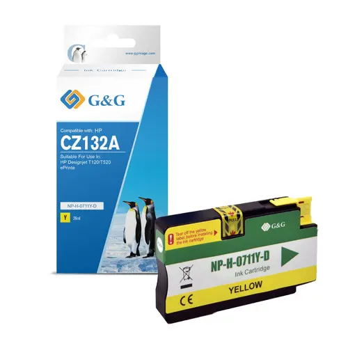 Печатаща глава, G&G, Yellow – съвместима с HP CZ132A (711Y), DesignJet T120/T520 e-Printer series