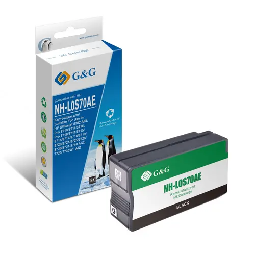 ГЛАВА ЗА HP Officejet 8702 AIO/Pro 8210/8211/8218/Pro 8710/8711/8715/8716/8717/8718/8719/8720/8721/8725/8728/8730/8731/8740 AIO - HIGH CAPACITY - Black - /953XL/ - L0S70AE - PN NP-R00953XLBK (PG) - G&G