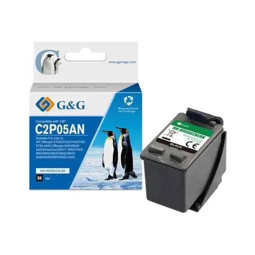 ГЛАВА ЗА HEWLETT PACKARD OfficeJet 5740e All In One/ENVY 5540/5640/7640 - HIGH CAPACITY - Black - /62XL/ - C2P05AE - PN 1R062BK - G&G