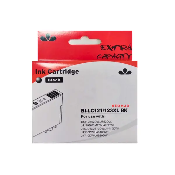 ΚΕΦΑΛΗ ΕΚΤΥΠΩΣΗΣ ΓΙΑ BROTHER DCP J132/J152/J552/J752/J4110/MFC J470/J870/J4410/J4510 - ΥΨΗΛΗΣ ΧΩΡΗΤΙΚΟΤΗΤΑΣ - Μαύρο - LC123BKXL (LC-123BKXL)