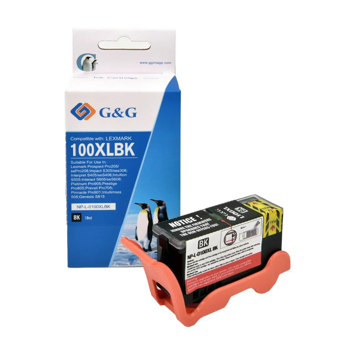 CAP DE PRINTARE PENTRU LEXMARK S305/405/505/605/PRO 205/703/705/706/803/805/903/904/905 - CAPACITATE MARE - Negru - 14N1068E - /100XL