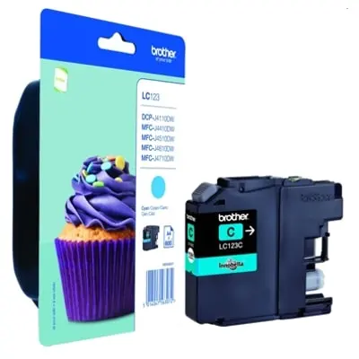 ГЛАВА ЗА BROTHER DCP J132W/J152W/J172W/J552DW/J752/J4110DW/MFC J245/J470DW/J650D/J870DW/J4410DW/J4510DW/J4610DW/J4710DW/J6520DW/J6720DW/J6920DW - Cyan - PN LC123C (LC-123C)