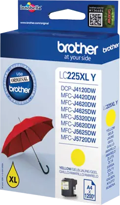 Cap de imprimare pentru BROTHER MFC J4420DW/J4620DW/J5320DW/J5620DW/J5720DW - Galben - CAPACITATE MARE - PN LC225XLY (LC-225XLY)