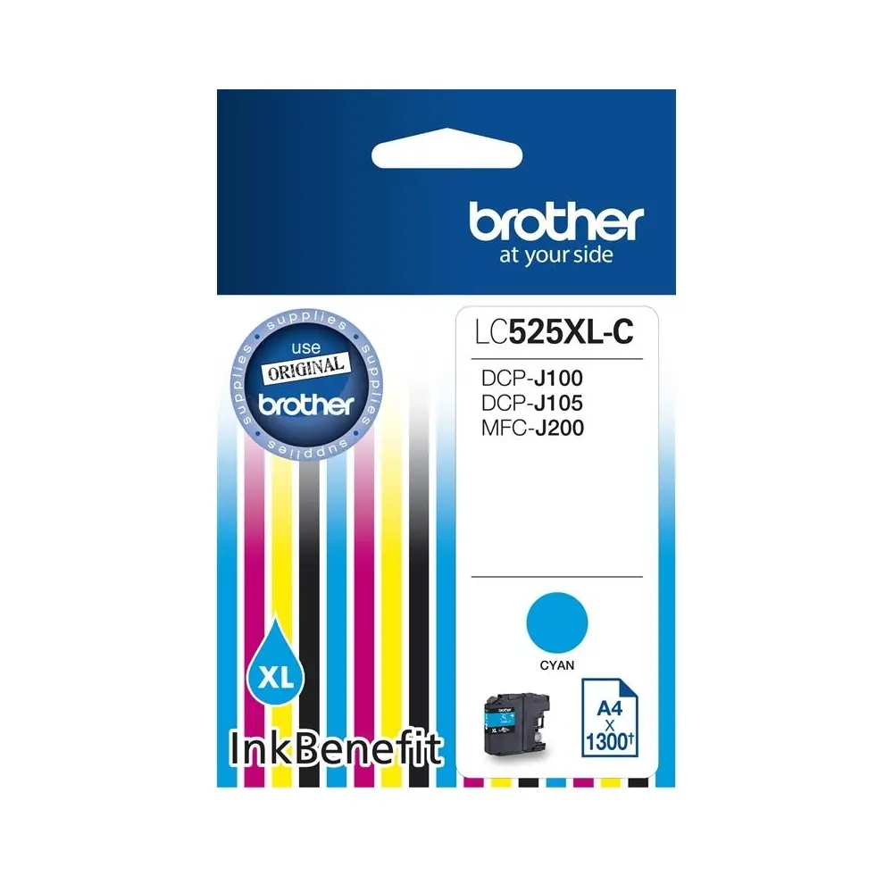 Cap de imprimare pentru BROTHER DCP J100/J105/MFC J200 - Cyan - CAPACITATE MARE - PN LC525XLC (LC-525XLC)
