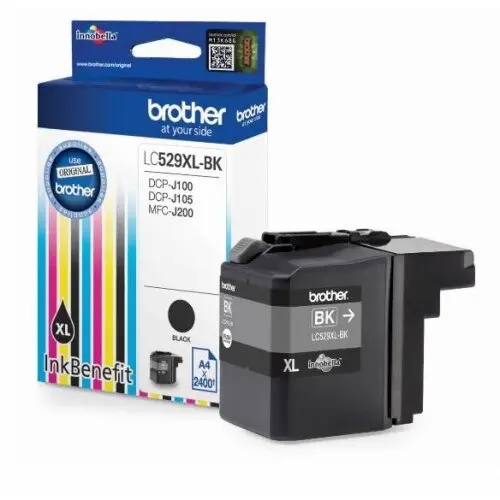 Cap de imprimare pentru BROTHER DCP J100/J105/MFC J200 - Negru - CAPACITATE MARE - PN LC529XLBK (LC-529XLBK)