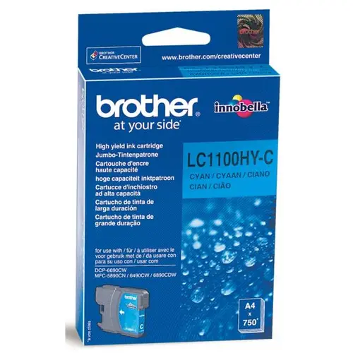 Cap de imprimare pentru BROTHER MFC 6490CW/DCP 6690CW - Cyan - CAPACITATE MARE - PN LC1100HYC (LC-1100HYC) - 1
