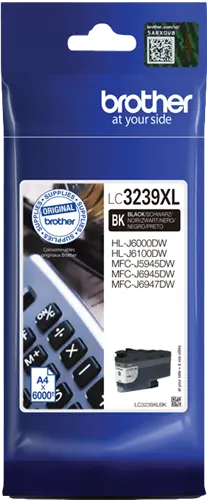 Cap de imprimare pentru BROTHER MFC J6945DW/J6947DW/J5945DW/HL J6000DW/J6100DW - CAPACITATE MARE - Negru - PN LC3239XLBK (LC-3239XLBK) - 1