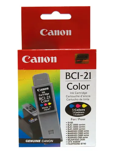 CAP DE PRINTARE PENTRU CANON S100/BJC 2000/4000/5000 seria/MultiPASS C20/30/50/70 - BCI21C (BCI-21C) - Color - BCI-21C - PN 0955A004 - 1