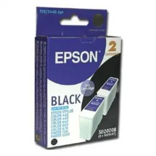 SET 2 CAPURI DE PRINTARE PENTRU EPSON STYLUS 440/460/640/660/PHOTO 750/1200 - Negru - pachet dublu - S020187 - OUTLET - PN S020208