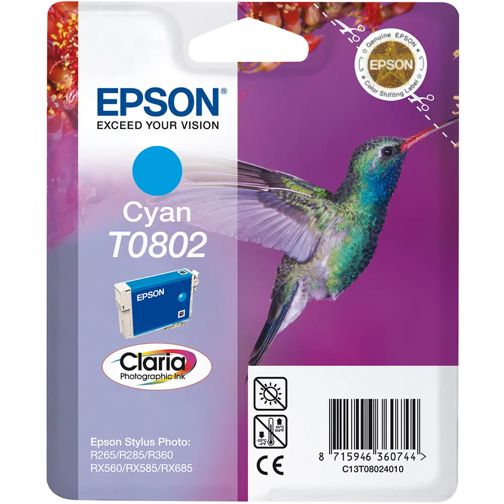 Κεφαλή εκτύπωσης για EPSON STYLUS PHOTO R 265/285/360/RX 560 - Κυανό - PN C13T08024010