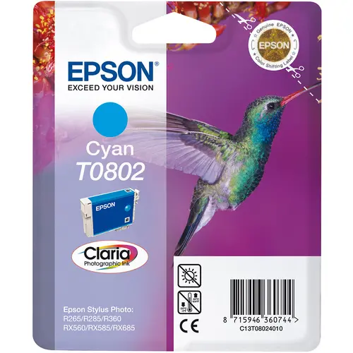 ГЛАВА ЗА EPSON STYLUS PHOTO R 265/285/360/RX 560 - Cyan - PN C13T08024010