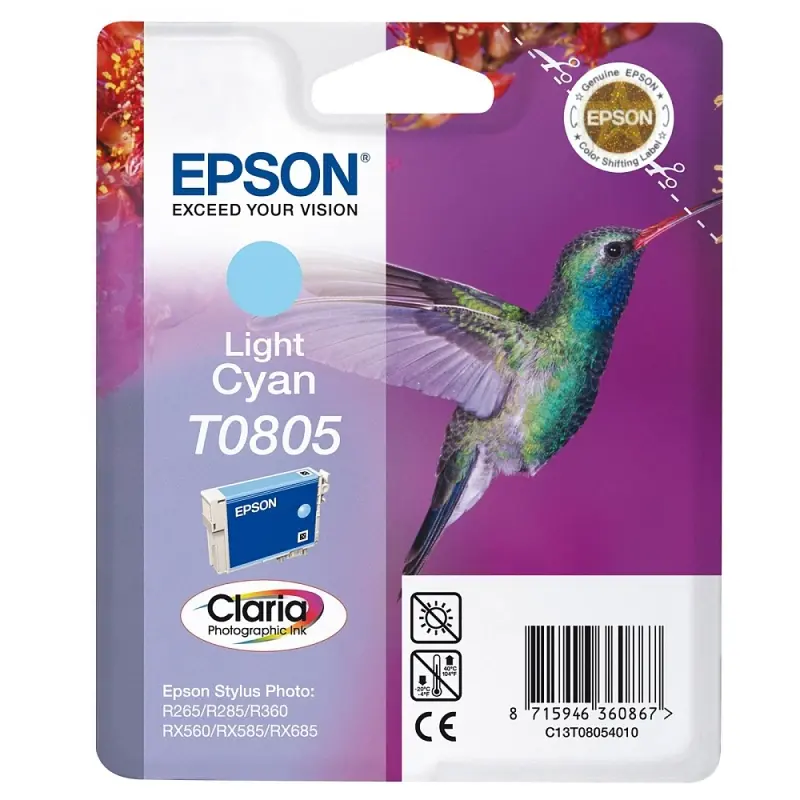 ГЛАВА ЗА EPSON STYLUS PHOTO R 265/285/360/RX 560 - Light cyan - PN C13T08054010
