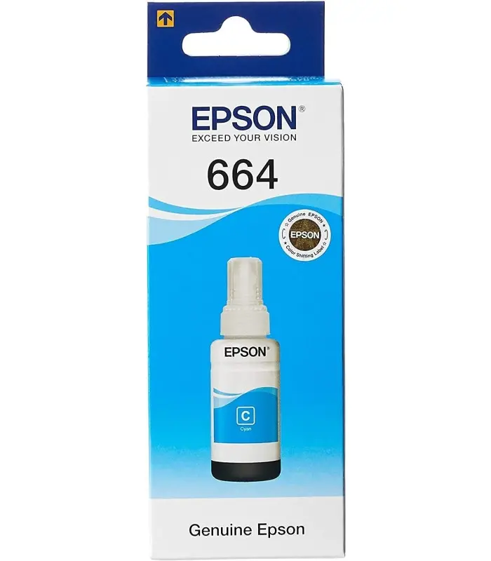 БУТИЛКА МАСТИЛО ЗА EPSON EcoTank L100/L110/L200/L210/L300/L355/L550/L1455 - Ink Bottle - Cyan - /664/ - T6642 - PN C13T66424A