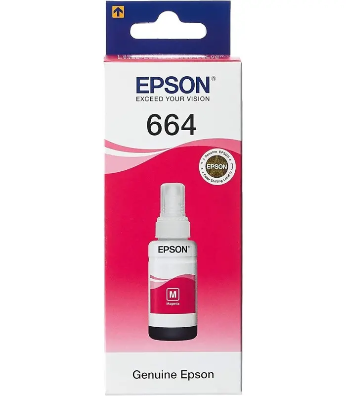 ΜΠΟΥΚΑΛΑ ΜΕΛΑΝΙΟΥ ΓΙΑ EPSON EcoTank L100/L110/L200/L210/L300/L355/L550/L1455 - Μπουκάλα μελανιού - Ματζέντα - /664/ - T6643 - PN C13T66434A