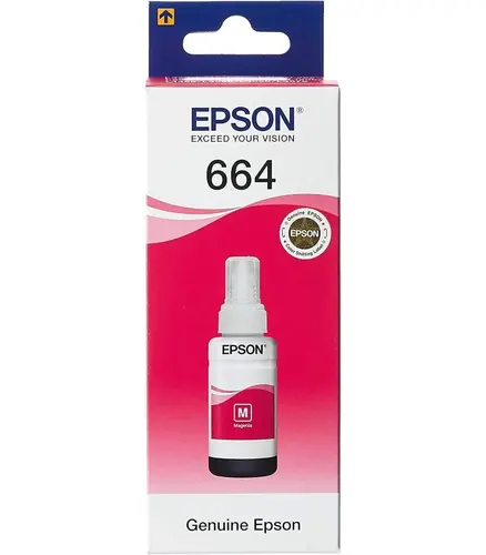 STICLĂ DE CERNEALĂ PENTRU EPSON EcoTank L100/L110/L200/L210/L300/L355/L550/L1455 - Sticlă de cerneală - Magenta - /664/ - T6643 - PN C13T66434A - 1