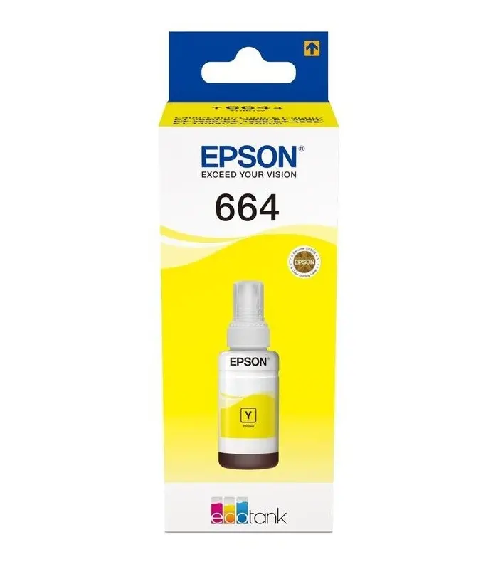 БУТИЛКА МАСТИЛО ЗА EPSON EcoTank L100/L110/L200/L210/L300/L355/L550/L1455 - Ink Bottle - Yellow - /664/ - T6644 - PN C13T66444A