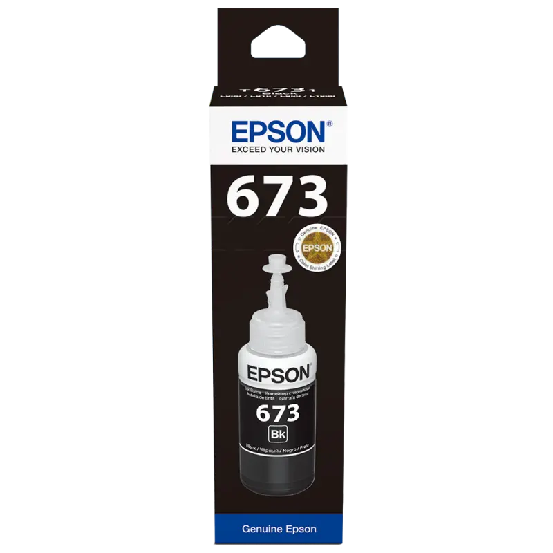 БУТИЛКА МАСТИЛО ЗА EPSON EcoTank L800/L810/L850/L1800/L805 - Ink Bottle - Black - /673/ - T6731 - PN C13T67314A