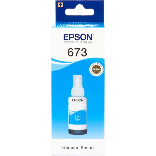 STICLĂ DE CERNEALĂ PENTRU EPSON EcoTank L800/L810/L850/L1800/L805 - Sticlă de cerneală - Cyan - /673/ - T6732 - PN C13T67324A - 1