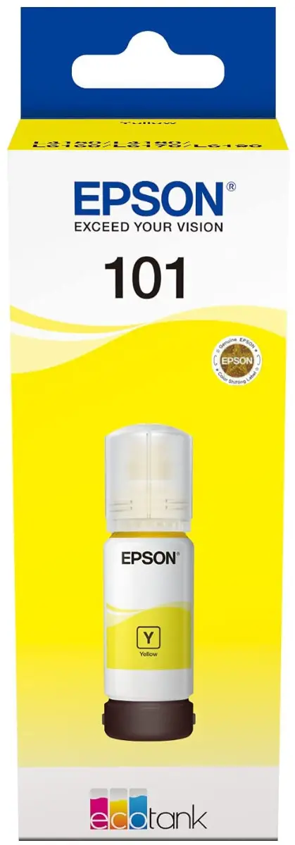 БУТИЛКА МАСТИЛО ЗА EPSON 101 за L4150/L4160/L6160/L6170/L6190 - /101/ - EcoTank - Yellow - Ink Bottle - PN C13T03V44A