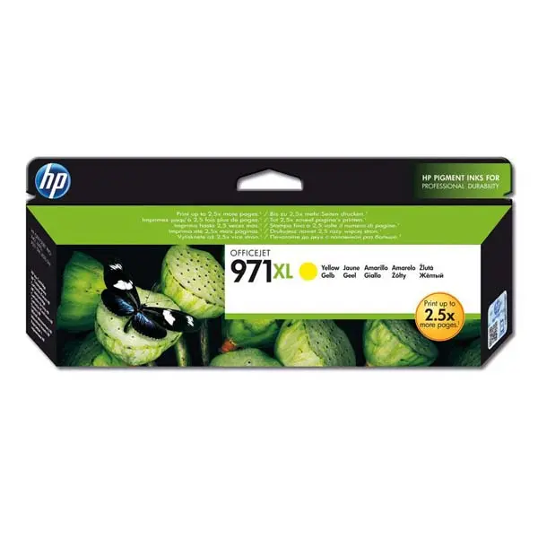 Cap de imprimare pentru HEWLETT PACKARD Officejet Pro X451/X476/X551/X576 - CAPACITATE MARE - Galben - /971XL/ - PN CN628AE