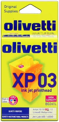Κεφαλή εκτύπωσης για OLIVETTI ARTJET 10/12/JET LAB 600 - XP-03 (XP03) - CMYK - Μαύρο & Έγχρωμο - ΥΨΗΛΗΣ ΧΩΡΗΤΙΚΟΤΗΤΑΣ - OUTLET - PN B0261